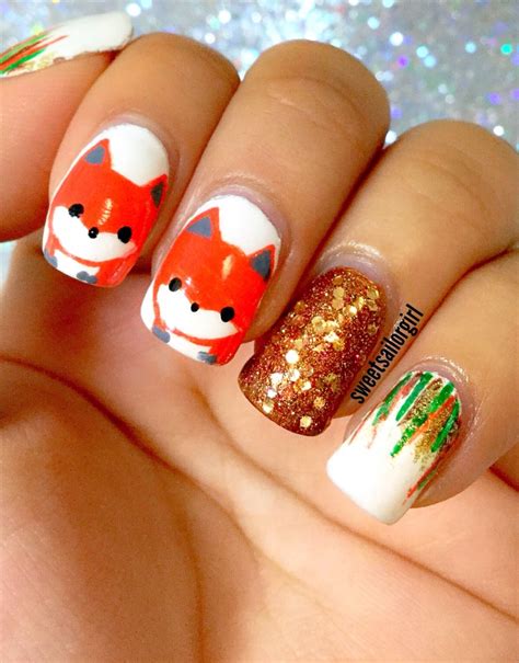 fox nail art designs|fox nails.